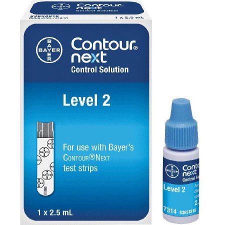Ascensia Diabetes Care Blood Glucose Control Solution Contour® Next Blood Glucose Testing 2.5 mL Level 2