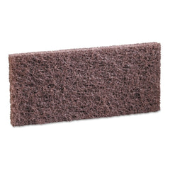 Lagasse Scouring Pad Boardwalk® Heavy Duty Brown NonSterile Synthetic Fiber 4 X 10 Inch Reusable - M-890784-2331 - Case of 20
