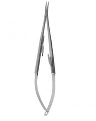 V. Mueller Needle Holder 5-1/2 Inch Length Curved Jaw 10 mm Flat Serrated Handle - M-891057-4219 - Each