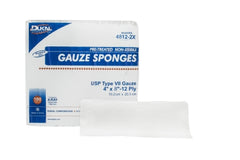 Dukal USP Type VII X-Ray Detectable Gauze Sponge Dukal™ Cotton 12-Ply 4 X 8 Inch Rectangle NonSterile