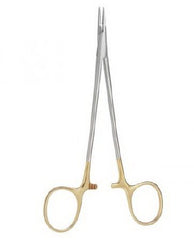 V. Mueller Microsurgical Needle Holder Vital™ 5 Inch Length Straight Smooth Teeth Finger Ring Handle - M-891252-4838 - Each