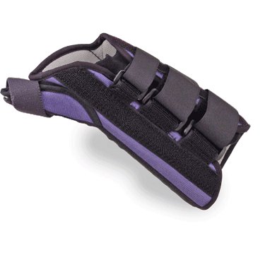 Breg Cock-Up Wrist Brace with Thumb Spica Breg® Aluminum / Foam / Nylon Right Hand Black Small