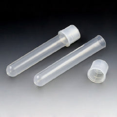 Globe Scientific Test Tube Round Bottom Plain 17 X 100 mm 14 mL Without Color Coding Dual Position Snap Cap Polypropylene Tube