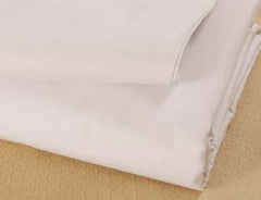 Hospitex / Encompass Group Bed Sheet Global Select Flat 66 W X 115 L Inch White / White Hem Cotton 55% / Polyester 45% Reusable