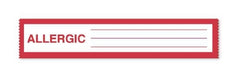 United Ad Label Pre-Printed Label UAL™ Allergy Alert White Paper ALLERGIC:_____________ Alert Label 1 X 4-1/2 Inch - M-892367-3790 - Each