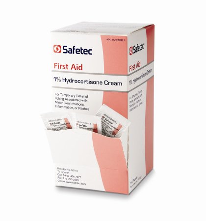 Safetec of America Itch Relief Safetec 1% Strength Cream 0.09 Gram Individual Packet