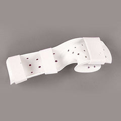 Patterson Medical Supply Functional Position Hand Splint with Strapping Rolyan® Preformed / Perforated Thermoplastic Left Hand White Large