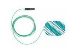 Natus Medical EMG System Ground Plate With Plate, 2 Meter Lead Length, Disposable, DIN Connector, Silver, Pre-gel, 40 X 50 mm Dimensions - M-894349-3000 - Each
