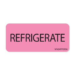 Precision Dynamics Pre-Printed Label MedVision® Auxiliary Label Pink Paper REFRIGERATE Black Temperature Control 1 X 2-1/4 Inch - M-894442-2892 - Each