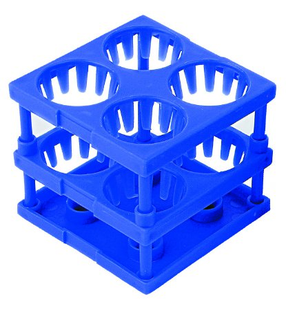 Tube Cube Rack McKesson 4 Place 26 to 30 mm Tube Size Blue 3 X 3 X 3 Inch