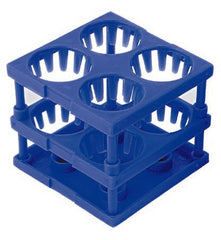 Tube Cube Rack McKesson 4 Place 26 to 30 mm Tube Size Blue 3 X 3 X 3 Inch