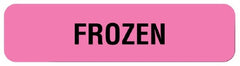 United Ad Label Pre-Printed Label UAL™ Laboratory Use Pink Paper FROZEN Black Temperature Control 5/16 X 1-1/4 Inch - M-894859-3128 - Each