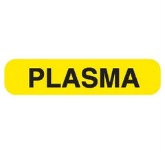 Market Lab Inc Pre-Printed Label Auxiliary Label Yellow Paper Plasma Black Lab / Specimen - M-895038-1183 - Roll of 1000