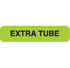 Pre-Printed Label Advisory Label Green Paper EXTRA TUBE Black Syringe Label 1-1/2 X 0375 Inch