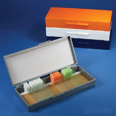 Globe Scientific Slide Storage Box Globe® Scientific White ABS Plastic / Cork 50 Slide Capacity