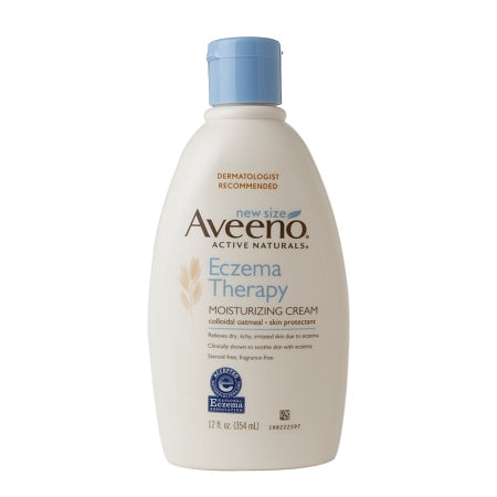 Johnson & Johnson Consumer Eczema Cream Aveeno® Active Naturals® Eczema Therapy 12 oz. Bottle Unscented Cream