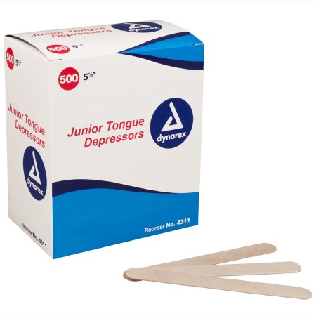 Dynarex Tongue Depressor dynarex® 5-1/2 Inch Length Wood - M-896050-2947 - Case of 5000