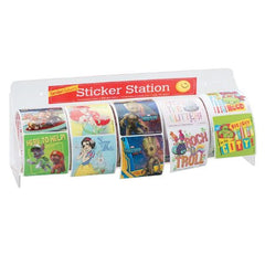 SmileMakers Sticker Dispenser Clear Acrylic Manual 4-5 Roll Surface Mount - M-896607-3387 - Each