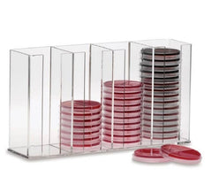 Market Lab Inc Holder 4 X 4 X 9 Inch, 4.25 X 6.43 Inch ID, 4 X 4.12 X 8.7 Inch OD, 1-Place For 100 mm Media Plates