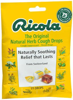 DOT Foods - Kraft Foods Inc Cold and Cough Relief Ricola® 4.8 mg Strength Lozenge 21 per Bag