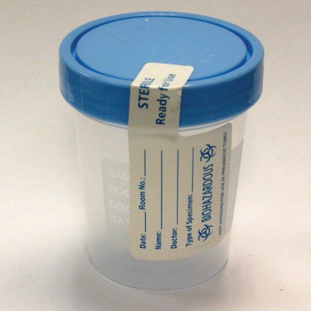 Dynarex Specimen Container Polypropylene 120 mL (4 oz.) Screw Cap Patient Information Sterile