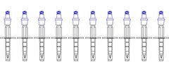 ICU Medical Bag Access Spike ChemoClave® - M-898343-2504 - Case of 25