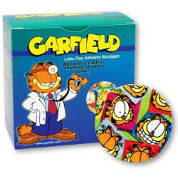 Medibadge Adhesive Spot Bandage 7/8 Inch Plastic Round Kid Design (Garfield) Sterile