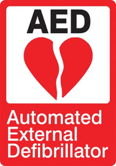 Medical Safety Systems Wall Sign First Aid Sign AED Plus® AED - M-898472-3931 - Each
