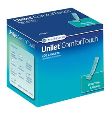 Owen Mumford Lancet ComforTouch™ Ultra Thin Lancet Needle Multiple Depth Settings 28 Gauge