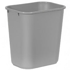 RJ Schinner Co Trash Can Deskside 28-1/8 Quart Rectangular Gray LLDPE Open Top - M-898745-2862 - Each
