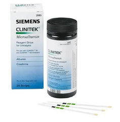 Siemens Reagent Test Strip Clinitek® Urinalysis Microalbumin For Small Clinitek Systems 25 Strips