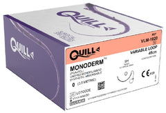 Suture with Needle Quill Variable Loop Device, Monoderm Absorbable Uncoated Undyed Suture Barbed Monofilament Polyglycolic Acid / PCL Size 0 45 cm Suture 1-Needle 26 mm Length 1/2 Circle Taper Point Needle