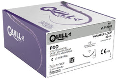 Suture with Needle Quill Variable Loop Device Absorbable Uncoated Undyed Suture Barbed Monofilament PDO (Polydioxanone) Size 0 30 cm Suture 1-Needle 26 mm Length 3/8 Circle Reverse Cutting Needle