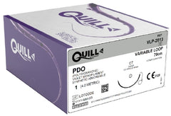 Suture with Needle Quill Variable Loop Device Absorbable Uncoated Undyed Suture Barbed Monofilament PDO (Polydioxanone) Size 1 70 cm Suture 1-Needle 40 mm Length 1/2 Circle Taper Point Needle