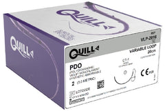 Surgical Specialties Suture with Needle Quill™ Variable Loop Device Absorbable Uncoated Undyed Suture Barbed Monofilament PDO (Polydioxanone) Size 2 20 cm Suture 1-Needle 36 mm Length 1/2 Circle Taper Point Needle