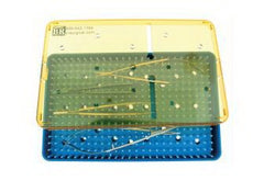 BR Surgical Sterilization Tray with Lid BR Surgical 3/4 X 6 X 10 Inch