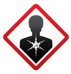 United Ad Label Pre-Printed Label PDC® Warning Label Red / White Paper GHS Symbol Black OSHA 1-1/2 X 1-1/2 Inch - M-899387-4320 - Roll of 1
