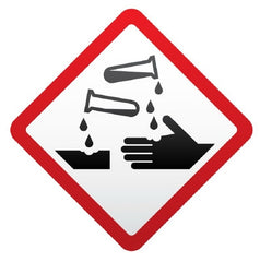 United Ad Label Pre-Printed Label PDC® Warning Label Red / White Paper GHS Symbol Black OSHA 1-1/2 X 1-1/2 Inch - M-899397-1840 - Roll of 1