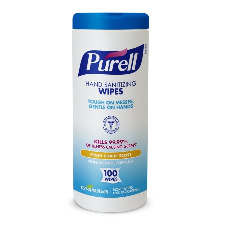 GOJO Hand Sanitizing Wipe Purell® 100 Count BZK (Benzalkonium Chloride) Wipe Canister