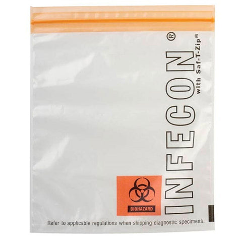 8"W x 10"H Infecon Specimen Transport Bags 8"W x 10"H ,250 / pk - Axiom Medical Supplies