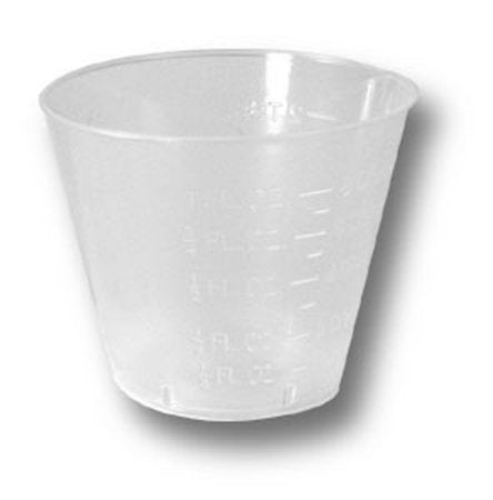 Dynarex Graduated Medicine Cup Economy 1 oz. Clear Plastic Disposable