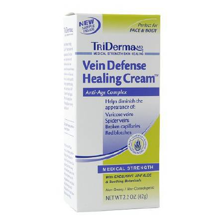 Genuine Virgin Aloe Corp dba Triderma Skin Correction Cream TriDerma® MD Vein Defense™ 2.2 oz. Tube Unscented Cream