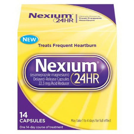 Glaxo Smith Kline Antacid Nexium 24 HR 20 mg Strength Capsule 14 per Box