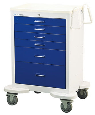 Lakeside Manufacturing Cart Classic Series 25 X 32 X 39-3/4 Inch Blue 1 Drawer, 6 Inch / 1 Drawer, 9 Inch / 4 Drawers, 3 Inch