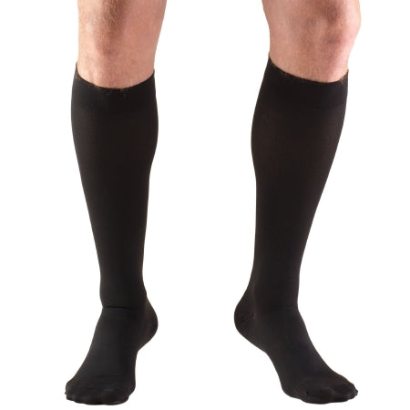TruForm Compression Stocking Truform® Knee High Large Black Closed Toe