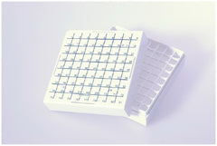 Fisher Scientific Cryogenic Storage Box Fisherbrand™ 2 X 5.25 X 5.25 Inch, White, 9 X 9 Tube Array For 1.2 to 2 mL Threaded Cryogenic Vials