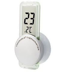 Cole-Parmer Inst. Refrigerator Thermometer Traceable® Fahrenheit / Celsius 32° to 113°F (0 to 45°C) Battery Operated