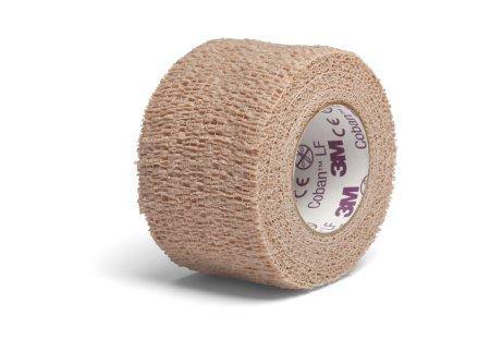 3M Cohesive Bandage 3M™ Coban™ LF 1-1/2 Inch X 5 Yard Standard Compression Self-adherent Closure Tan NonSterile