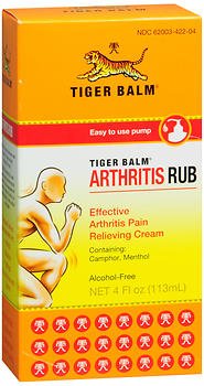 Prince of Peace Enterprises Topical Pain Relief Tiger Balm® Arthritis Rub 11% - 11% Strength Camphor / Menthol Cream 4 oz.