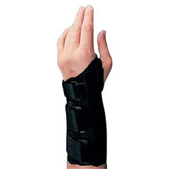 Bird & Cronin Wrist Brace Supreme Flannel / Metal / Plastic Left Hand Black Medium